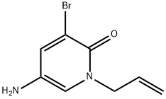 2(1H)-Pyridinone, 5-amino-3-bromo-1-(2-propen-1-yl)- Structure