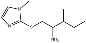 2-Pentanamine, 3-methyl-1-[(1-methyl-1H-imidazol-2-yl)thio]- Structure