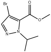 methyl 4-bromo-1-isopropyl-1H-pyrazole-5-carboxylate Structure