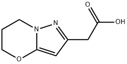 6,7-dihydro-5H-pyrazolo[5,1-b][1,3]oxazin-2-ylacetic acid Structure