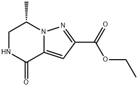 Pyrazolo[1,5-a]pyrazine-2-carboxylic acid, 4,5,6,7-tetrahydro-7-methyl-4-oxo-, ethyl ester, (7S)- Structure