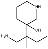 3-Piperidinol, 3-[1-(aminomethyl)-1-methylpropyl]- Structure