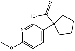 Cyclopentanecarboxylic acid, 1-(6-methoxy-3-pyridinyl)- 구조식 이미지