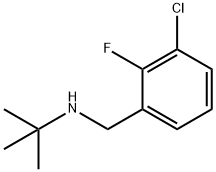 Benzenemethanamine, 3-chloro-N-(1,1-dimethylethyl)-2-fluoro- Structure