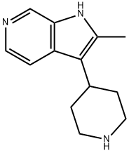 1H-Pyrrolo[2,3-c]pyridine, 2-methyl-3-(4-piperidinyl)- 구조식 이미지