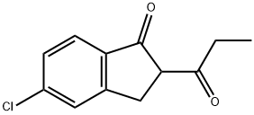 1H-Inden-1-one, 5-chloro-2,3-dihydro-2-(1-oxopropyl)- 구조식 이미지