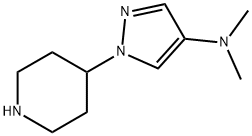 1H-Pyrazol-4-amine, N,N-dimethyl-1-(4-piperidinyl)- Structure