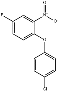 Benzene, 1-(4-chlorophenoxy)-4-fluoro-2-nitro- 구조식 이미지