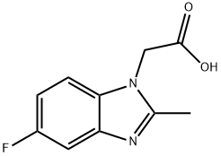 2-5-Fluoro-2-methyl-1H-benzo[d]imidazol-1-ylacetic acid Structure