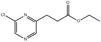 2-Pyrazinepropanoic acid, 6-chloro-, ethyl ester 구조식 이미지