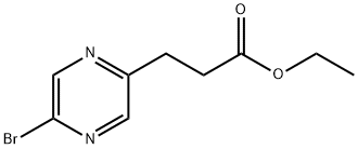 2-Pyrazinepropanoic acid, 5-bromo-, ethyl ester Structure