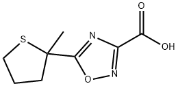 1,2,4-Oxadiazole-3-carboxylic acid, 5-(tetrahydro-2-methyl-2-thienyl)- 구조식 이미지