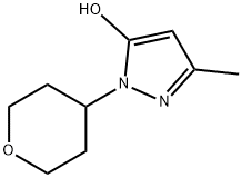 1H-Pyrazol-5-ol, 3-methyl-1-(tetrahydro-2H-pyran-4-yl)- Structure