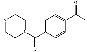 Ethanone, 1-[4-(1-piperazinylcarbonyl)phenyl]- Structure