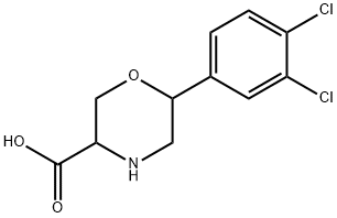 3-Morpholinecarboxylic acid, 6-(3,4-dichlorophenyl)- Structure