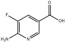 3-Pyridinecarboxylic acid, 6-amino-5-fluoro- Structure