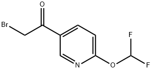 Ethanone, 2-bromo-1-[6-(difluoromethoxy)-3-pyridinyl]- Structure