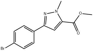 Methyl 3-(4-bromophenyl)-1-methyl-1H-pyrazole-5-carboxylate 구조식 이미지