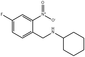 Benzenemethanamine, N-cyclohexyl-4-fluoro-2-nitro- Structure