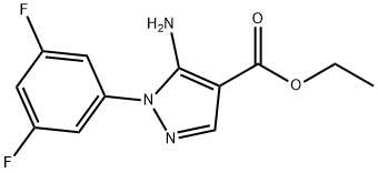 1H-Pyrazole-4-carboxylic acid, 5-amino-1-(3,5-difluorophenyl)-, ethyl ester Structure