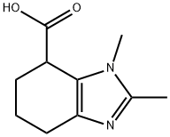 1H-Benzimidazole-7-carboxylic acid, 4,5,6,7-tetrahydro-1,2-dimethyl- 구조식 이미지