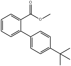 [1,1'-Biphenyl]-2-carboxylic acid, 4'-(1,1-dimethylethyl)-, methyl ester 구조식 이미지