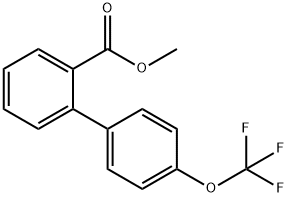 [1,1'-Biphenyl]-2-carboxylic acid, 4'-(trifluoromethoxy)-, methyl ester 구조식 이미지