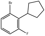 Benzene, 1-bromo-2-cyclopentyl-3-fluoro- 구조식 이미지