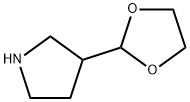 Pyrrolidine, 3-(1,3-dioxolan-2-yl)- Structure