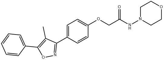 Acetamide, 2-[4-(4-methyl-5-phenyl-3-isoxazolyl)phenoxy]-N-4-morpholinyl- Structure