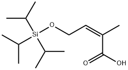 2-Butenoic acid, 2-methyl-4-[[tris(1-methylethyl)silyl]oxy]-, (2Z)- 구조식 이미지
