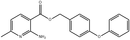 3-Pyridinecarboxylic acid, 2-amino-6-methyl-, (4-phenoxyphenyl)methyl ester 구조식 이미지