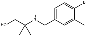 1-Propanol, 2-[[(4-bromo-3-methylphenyl)methyl]amino]-2-methyl- Structure