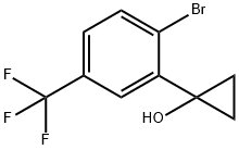 1-[2-bromo-5-(trifluoromethyl)phenyl]cyclopropan-1-ol Structure