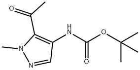 Carbamic acid, N-(5-acetyl-1-methyl-1H-pyrazol-4-yl)-, 1,1-dimethylethyl ester Structure