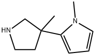 1H-Pyrrole, 1-methyl-2-(3-methyl-3-pyrrolidinyl)- 구조식 이미지