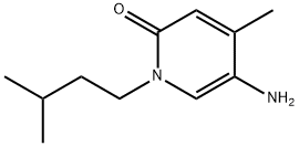 2(1H)-Pyridinone, 5-amino-4-methyl-1-(3-methylbutyl)- Structure