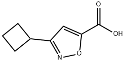 3-cyclobutyl-1,2-oxazole-5-carboxylic acid 구조식 이미지