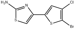 2-Thiazolamine, 4-(5-bromo-4-chloro-2-thienyl)- 구조식 이미지