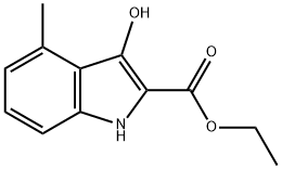1H-Indole-2-carboxylic acid, 3-hydroxy-4-methyl-, ethyl ester Structure