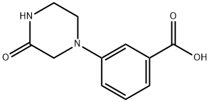 Benzoic acid, 3-(3-oxo-1-piperazinyl)- Structure