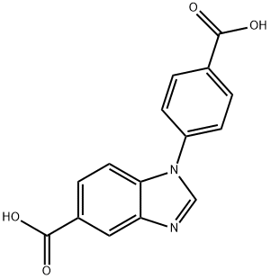 1-(4-carboxyphenyl)-1H-benzo[d]imidazole-5-carboxylic acid Structure