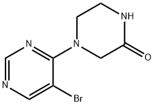 2-Piperazinone, 4-(5-bromo-4-pyrimidinyl)- Structure