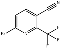 3-Pyridinecarbonitrile, 6-bromo-2-(trifluoromethyl)- Structure