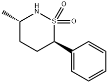 2H-1,2-Thiazine, tetrahydro-3-methyl-6-phenyl-, 1,1-dioxide, (3S,6R)- Structure