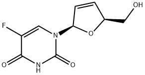 2',3'-Dideoxy-2',3'-didehydro-5-fluoro-uridine 구조식 이미지