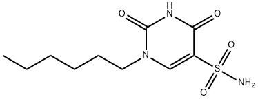 1-hexyl-2,4-dioxo-1,2,3,4-tetrahydropyrimidine-5-sulfonamide Structure