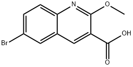 3-Quinolinecarboxylic acid, 6-bromo-2-methoxy- Structure