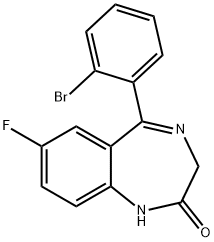 2H-1,4-Benzodiazepin-2-one, 5-(2-bromophenyl)-7-fluoro-1,3-dihydro- Structure