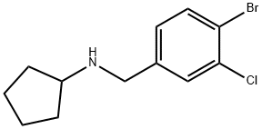 Benzenemethanamine, 4-bromo-3-chloro-N-cyclopentyl- Structure